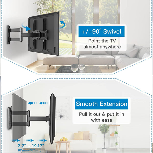 Full Motion TV Wall Mount For 32" To 55" TVs