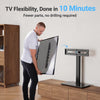 PERLESMITH Universal Swivel TV Stand for 32–70 inch TVs, Height Adjustable Table Top TV Stand Mount with Tilt, Tempered Glass Base, Holds up to 88 lbs, Max VESA 400x400mm, PSTVS26