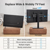 PERLESMITH Universal Swivel TV Stand for 32–70 inch TVs, Height Adjustable Table Top TV Stand Mount with Tilt, Tempered Glass Base, Holds up to 88 lbs, Max VESA 400x400mm, PSTVS26