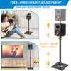 ADJUSTABLE HEIGHT 18.7" TO 43" SPEAKER STANDS FOR SMALL & SATELLITE SPEAKERS