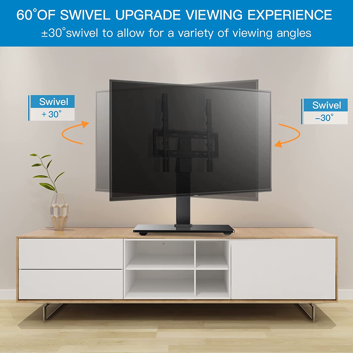 Swivel Tabletop TV Stand for 26