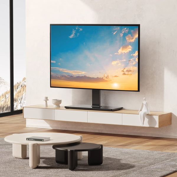 Swivel Tabletop TV Stand For 37" To 70" TVs