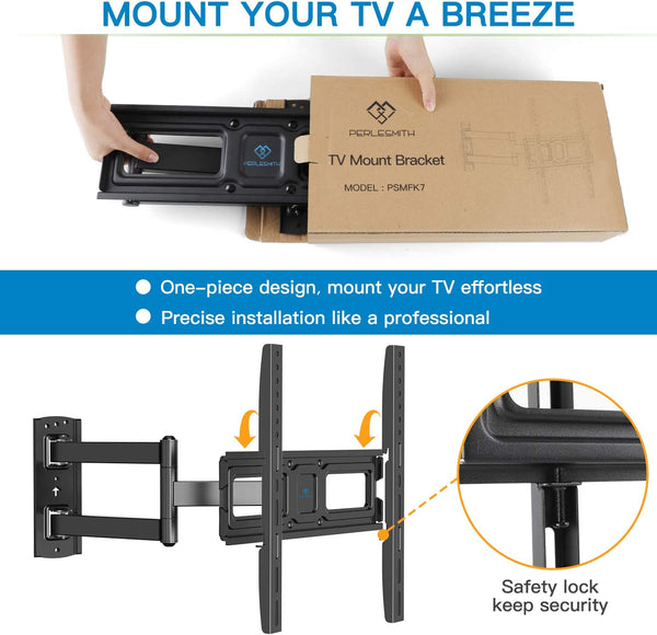 Full Motion TV Wall Mount For 32" To 55" TVs