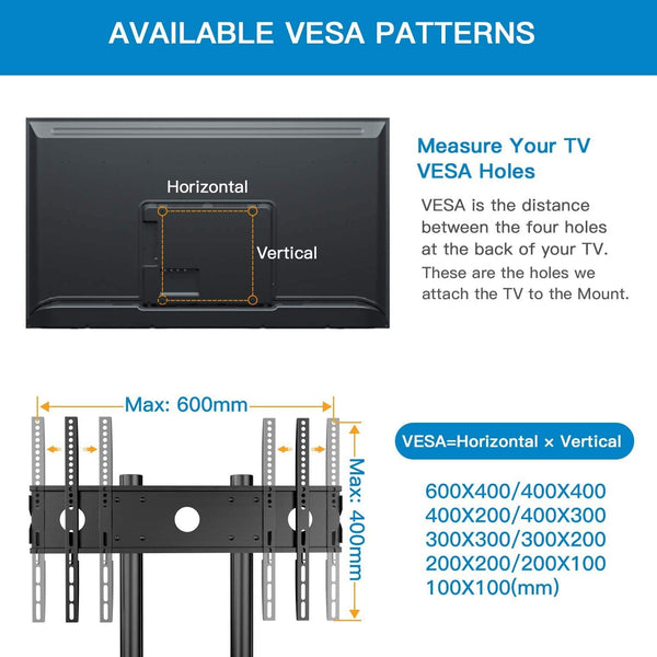 Heavy Duty TV Cart For 32" To 85" TVs