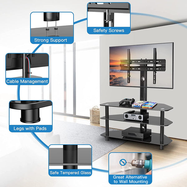 Floor TV Stand For 32" To 75" TVs