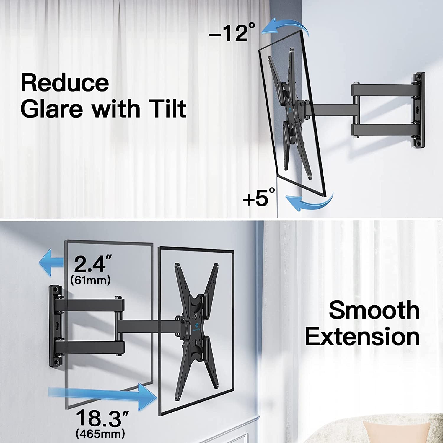 Full Motion TV Wall Mount For 26