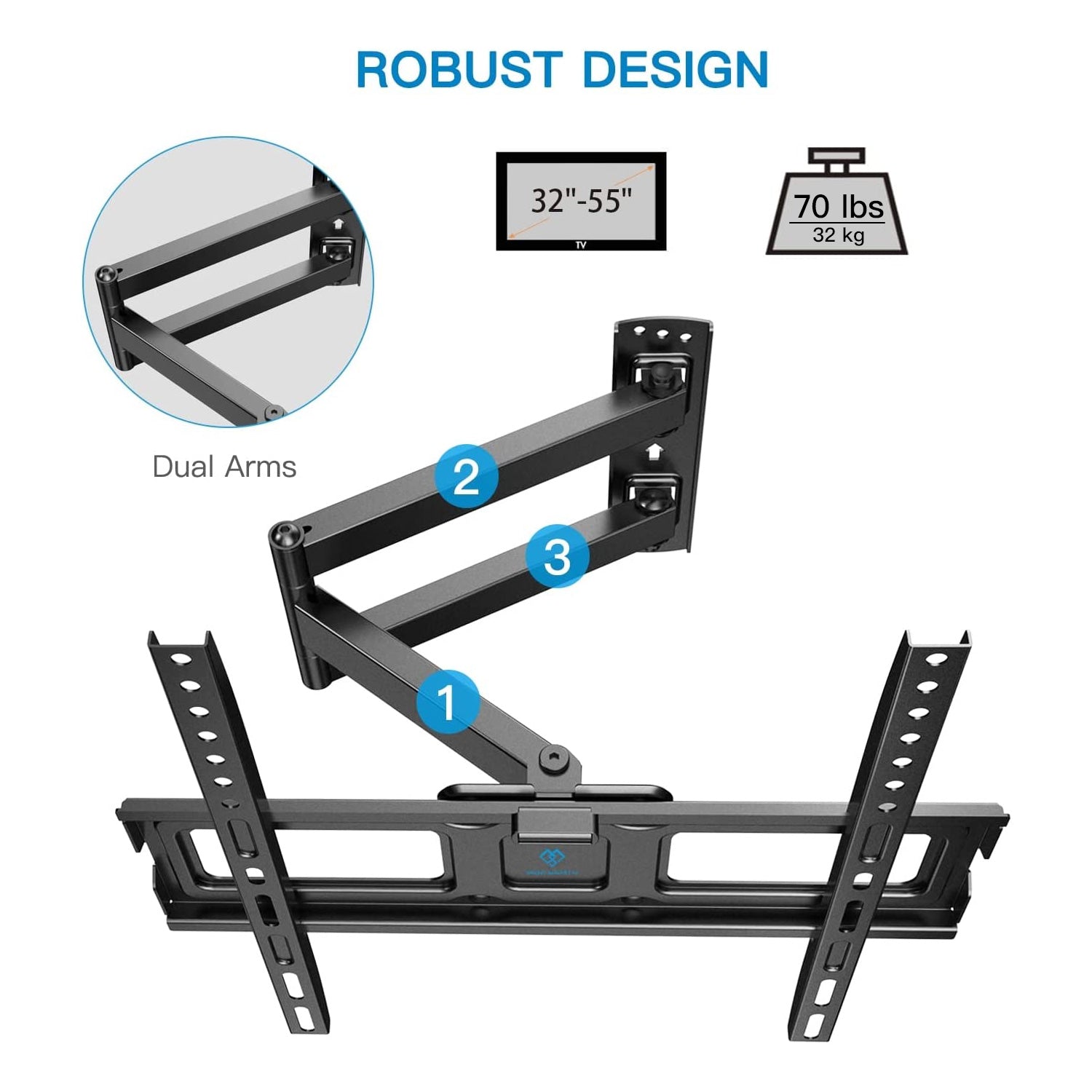 Full Motion TV Wall Mount For 32