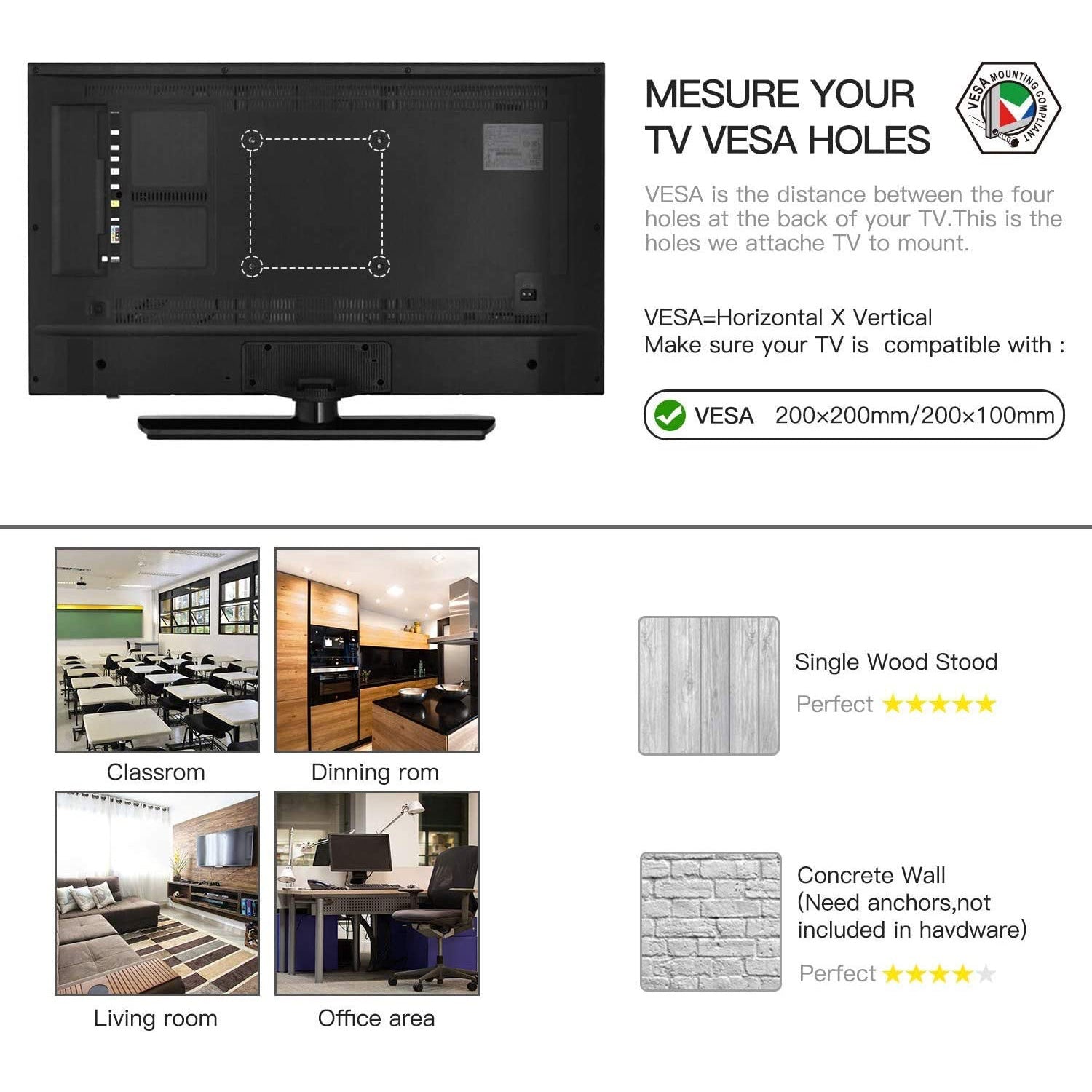 Full-Motion TV Wall Mount For 10