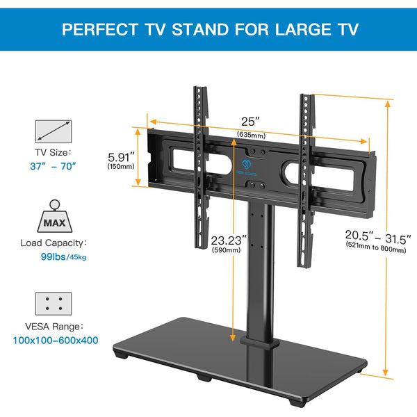 Tabletop TV Stand For 37" To 70" TVs