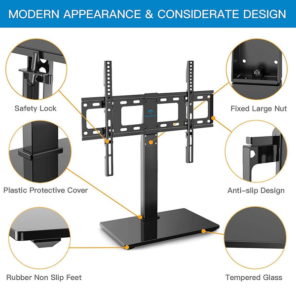 Swivel Tabletop TV Stand For 37" To 70" TVs