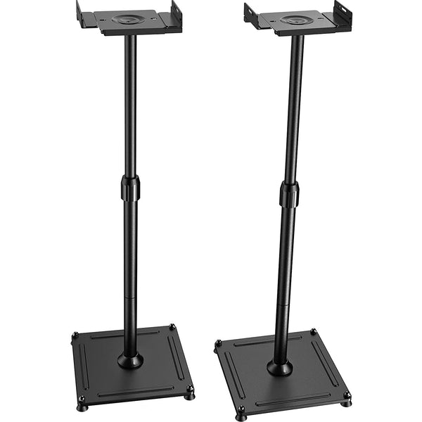 ADJUSTABLE HEIGHT 18.7" TO 43" SPEAKER STANDS FOR SMALL & SATELLITE SPEAKERS